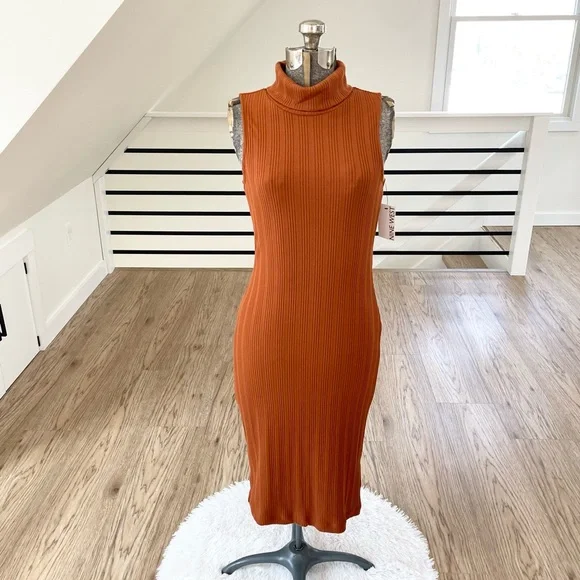 Nine West | Dresses | Nwt Xs S M Xxl Nine West Nutmeg Bodycon Stretchy Sleeveless  Turtleneck Dress | Poshmark